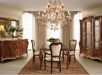 arredoclassic™ Luxury Class Furniture Dining Room Showcase Table Chest of Drawers 8 pieces.