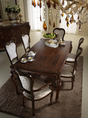 arredoclassic™ Luxury Class Furniture Dining Room Showcase Table Chest of Drawers 8 pieces.