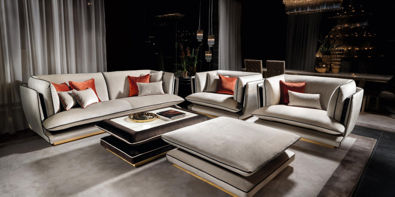 Sofas komplekts 311vietīgs dīvāns Dīvāns Mēbeles Dīvāni arredoclassic