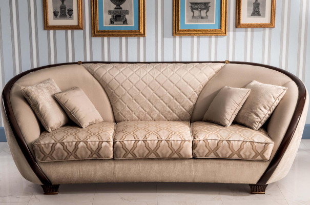 Luksusa klase 3+2+1 Itāļu mēbeļu komplekts Jauns arredoclassic sofa