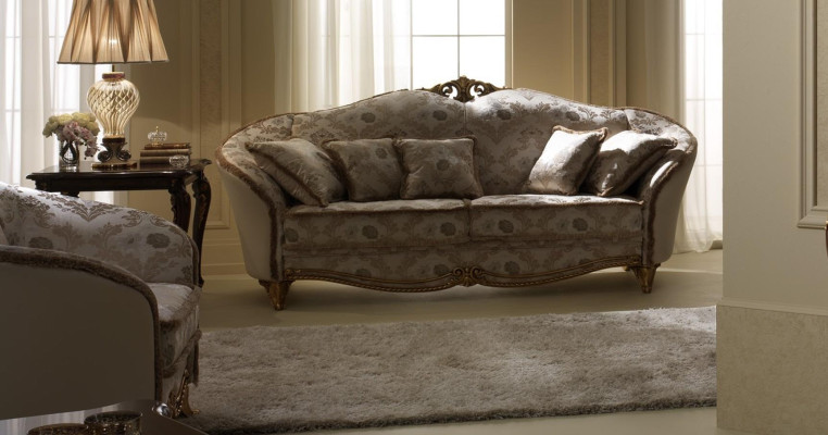 Sēdvietu komplekts 3+1 Sējvieta Klasiska dzīvojamā istaba Dīvāns Sofa Polster Sofa
