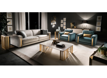 Sofas komplekts ar 3 sēdvietām dizains dīvāns Arredoclassic luksusa mēbeles.