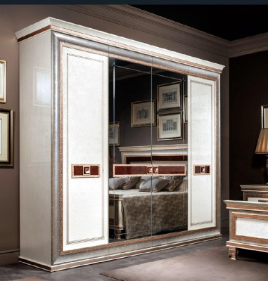 Dizainera guļamistabas skapis Drēbju skapis, koksnes mēbeles "Garderobe arredoclassic".