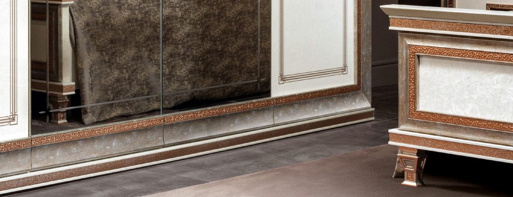 Dizainera guļamistabas skapis Drēbju skapis, koksnes mēbeles "Garderobe arredoclassic".