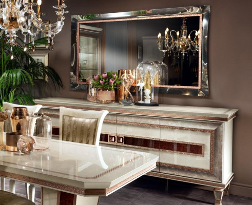 Konsole Koka Sideboard Konsolentisch Spiegel Galds Skapis 2-dalīgs arredoclassic