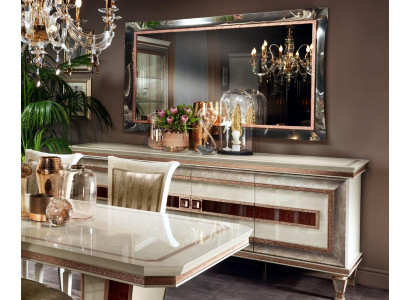 Konsole Koka Sideboard Konsolentisch Spiegel Galds Skapis 2-dalīgs arredoclassic