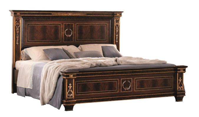 Guļamistabas viesnīca Gultas Divvietīgā gulta Dizaina koksne 180x200cm Mēbeles arredoclassic