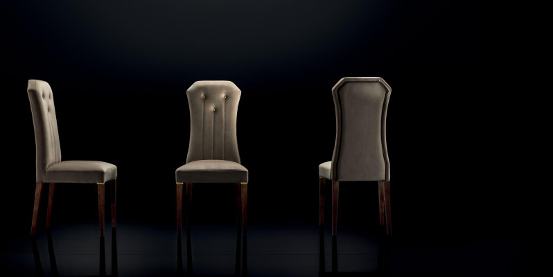 Krēsla krēsls 1x ēdamistabas televīzijas izklaides tekstila sēdekļa polsterstools arredoclassic