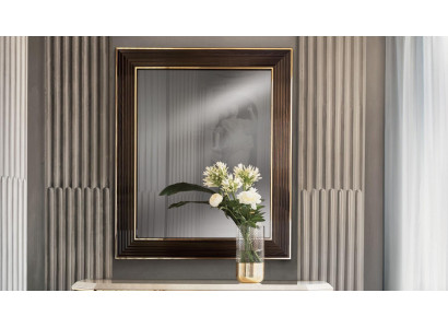 Sienas spogulis ar koka rāmi, spoguļmēbeles arredoclassic 100x120cm koka rāmis sienai.