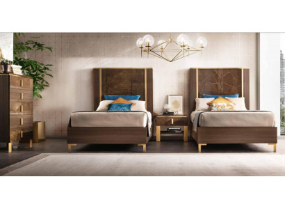 Guļamistabas luksusa gulta no koka 120x200cm Karaliska gulta Luksusa gulta Jauna