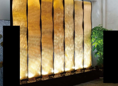 Ūdens sienas xxl dekorācija nerūsējošais tērauds šķērsvirziena vada izgatavošana vadītās ūdens sienas