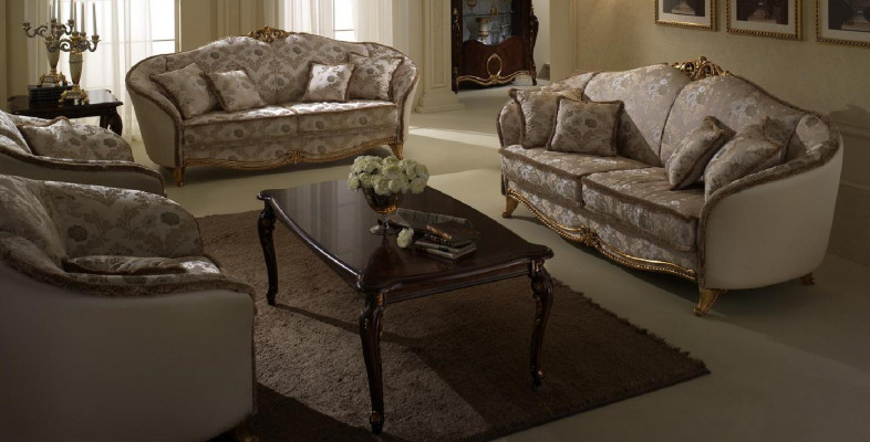 Gulta galda dizains Dzīvojamā istaba Baroka Rokoko Sofa Gulta Galdi