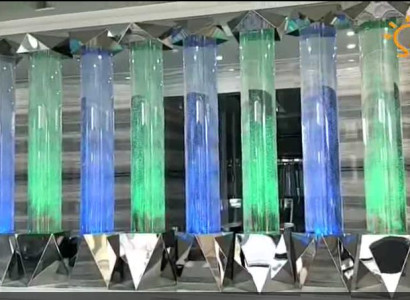 Ūdens kolonna xxl 50x300 cm liela ūdens siena kolonna siena sadalītājs ar LED.