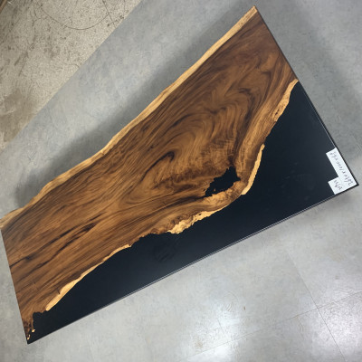 Ēdamgalds Black Wasser River Reāls koks Flusstisch 265x100 Galdi