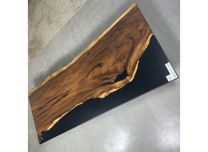 Ēdamgalds Black Wasser River Reāls koks Flusstisch 265x100 Galdi