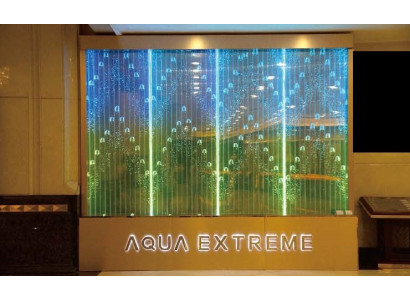 Tilpumskārba Regāls Skapis Ūdens siena Kolonna Sienas LED 90x300 Ūdens sienas Waterwall