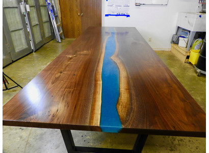 Epoksīda smilšlējgrauds River Table Solid 240x100 Upes galds Jauns Reāls