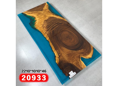 Eēšanas galds River Table Massiv Tische 221x101 Upes galds epoksīdu sveķi Jūra