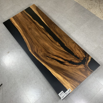 ēstgalds Black River galda īsts koks 220x95 galds epoksīda sveķos jauns