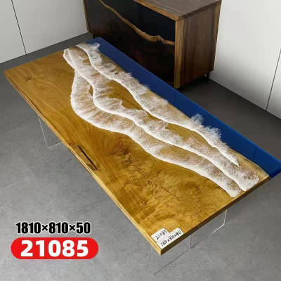Galdi Ēdamgalds Dizaina galds Moderns Jūra Upe Mēbeles 181x81 Epoksīds