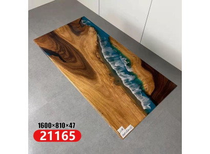 Ēdamgalds River Table Masīvie galdi 160x81 Upes galds Jūras ūdenskritums