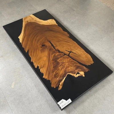 Epoksīda smilšu aplis River Table Massiv galds 160x81 Upes galds Jauns