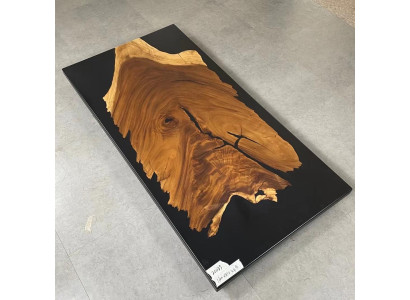 Epoksīda smilšu aplis River Table Massiv galds 160x81 Upes galds Jauns