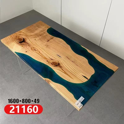 Upe Galdi Ēdamgalds Dizaina Galds Moderna Mēbele 160x80 Epoksīda sveķi