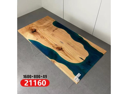 Upe Galdi Ēdamgalds Dizaina Galds Moderna Mēbele 160x80 Epoksīda sveķi