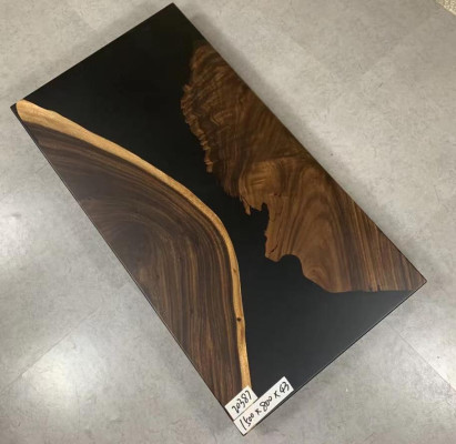 Luksusa upes galds, epoksīda sveķu ēdamgalds, masīvs galds 150x80 cm, īsts
