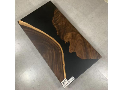 Luksusa upes galds, epoksīda sveķu ēdamgalds, masīvs galds 150x80 cm, īsts