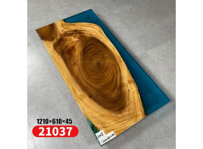 Sēdvietas River galda epoksīda smiltsērkšķu masīvais galdu 121x61 upes galds īstens