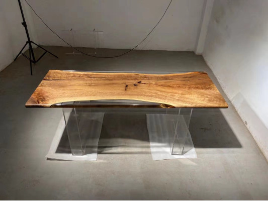 Upe Tabula Epoksīda Smilšu Galda Atslēga Galda 120x60 Upes Galds