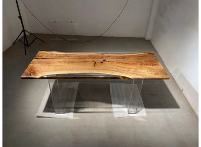 Upe Tabula Epoksīda Smilšu Galda Atslēga Galda 120x60 Upes Galds