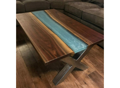 Gultas galda upe galds Epoksīda sveķi masīvs galdi 120x60 pludmales galds