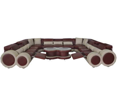 Ādas dīvāns Sofa dzīvojamās telpas komplekts dizains Moderns stūra dīvāns