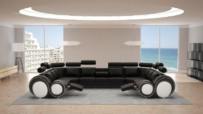 Stūra dīvāns ādas dīvāns Pamatnes Sofa XXL Big dzīvojamā istaba ādas dīvāns Sofa Berlīnē 6
