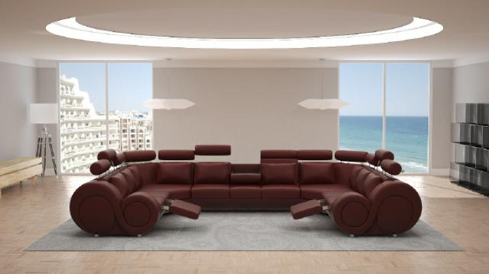 Stūra dīvāns ādas dīvāns Pamatnes Sofa XXL Big dzīvojamā istaba ādas dīvāns Sofa Berlīnē 6
