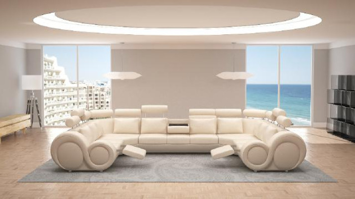 Stūra dīvāns ādas dīvāns Pamatnes Sofa XXL Big dzīvojamā istaba ādas dīvāns Sofa Berlīnē 6