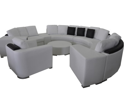 Tapakains stūra dīvāns ar lieliem, apaļiem mēbelēm XXL liels apaļš dīvāns dzīvojamai zonai krēsls pufa