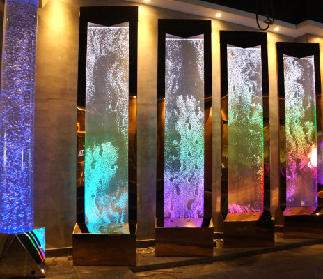 Atdalīšanas siena Skapis Dekoratīva ūdens siena Pīlārs Sienas Waterwall LED
