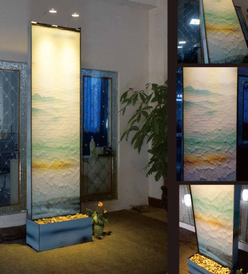 Šķēršļu siena ūdens siena stabs sienas ūdens siena LED 60x210 cm ūdens sienas