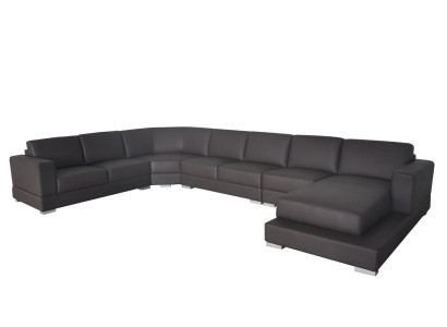 Stūris Āda Moderns XXL Dīvāns Dzīvojamās istabas sofa Dīvāns U-formas A1127