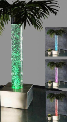 Led Dizaina burbuļu ūdens kolonna 60cm. Gaisma. Galds. Palmu auglis.