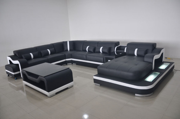 Stūrsofa U-formas dzīvojamā platība Dīvāns Gulta Apgaismojums Stofa Dīvāns Jaunu