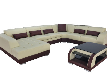 Ādas dīvāna kanapējas auduma stūra dizainera dzīvojamo telpu komplekti stūra jauns komplekts