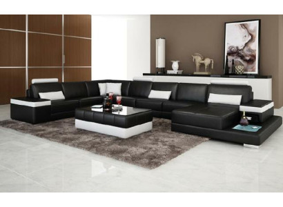 Dizaina XXL ādas sofa "Premium Comfort" ar augstas kvalitātes mākslīgo ādu