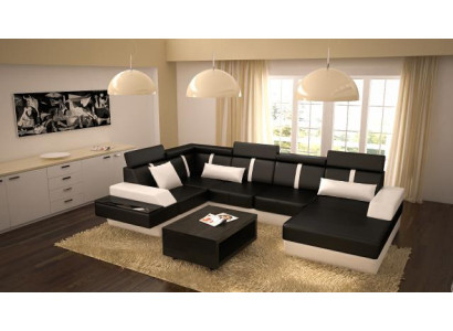 Dizainera dzīvojama zona stūra dīvāns + USB dīvāns polster Garnitur Ledersofa Sofas Neu