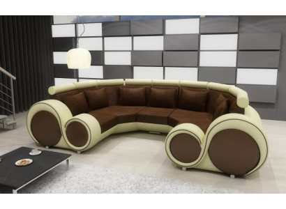 Ecksofa + USB dzīvojamā istaba U formas tekstils Lielais XXL Ecksofa audums Tekstila sofa jauna