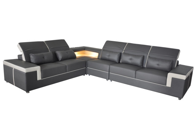 Dīvāns Stūra dīvāns Polster Wohnzimmer dizains Stūra dīvāns LForm Wohnlandschaft USB + LED
